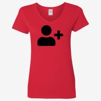 Ladies' Heavy Cotton™ V-Neck T-Shirt Thumbnail