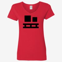 Ladies' Heavy Cotton™ V-Neck T-Shirt Thumbnail