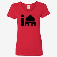 Ladies' Heavy Cotton™ V-Neck T-Shirt Thumbnail