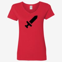 Ladies' Heavy Cotton™ V-Neck T-Shirt Thumbnail