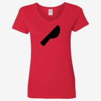 Ladies' Heavy Cotton™ V-Neck T-Shirt Thumbnail