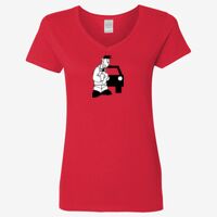 Ladies' Heavy Cotton™ V-Neck T-Shirt Thumbnail