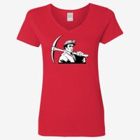 Ladies' Heavy Cotton™ V-Neck T-Shirt Thumbnail