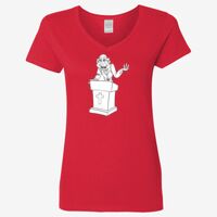 Ladies' Heavy Cotton™ V-Neck T-Shirt Thumbnail