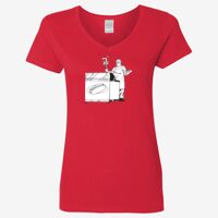 Ladies' Heavy Cotton™ V-Neck T-Shirt Thumbnail