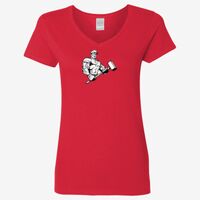 Ladies' Heavy Cotton™ V-Neck T-Shirt Thumbnail