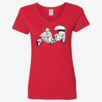 Ladies' Heavy Cotton™ V-Neck T-Shirt Thumbnail