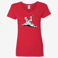 Ladies' Heavy Cotton™ V-Neck T-Shirt Thumbnail