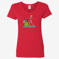 Ladies' Heavy Cotton™ V-Neck T-Shirt Thumbnail