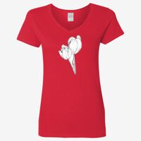 Ladies' Heavy Cotton™ V-Neck T-Shirt Thumbnail