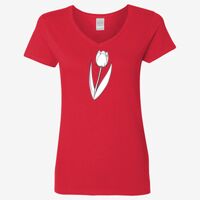 Ladies' Heavy Cotton™ V-Neck T-Shirt Thumbnail