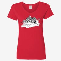 Ladies' Heavy Cotton™ V-Neck T-Shirt Thumbnail