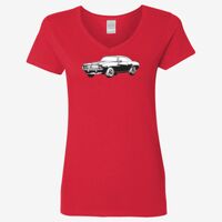 Ladies' Heavy Cotton™ V-Neck T-Shirt Thumbnail