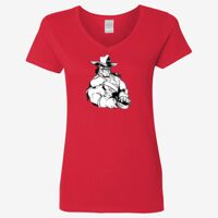 Ladies' Heavy Cotton™ V-Neck T-Shirt Thumbnail