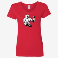 Ladies' Heavy Cotton™ V-Neck T-Shirt Thumbnail