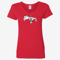 Ladies' Heavy Cotton™ V-Neck T-Shirt Thumbnail