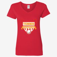 Ladies' Heavy Cotton™ V-Neck T-Shirt Thumbnail