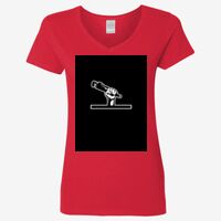 Ladies' Heavy Cotton™ V-Neck T-Shirt Thumbnail