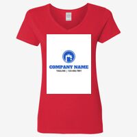 Ladies' Heavy Cotton™ V-Neck T-Shirt Thumbnail